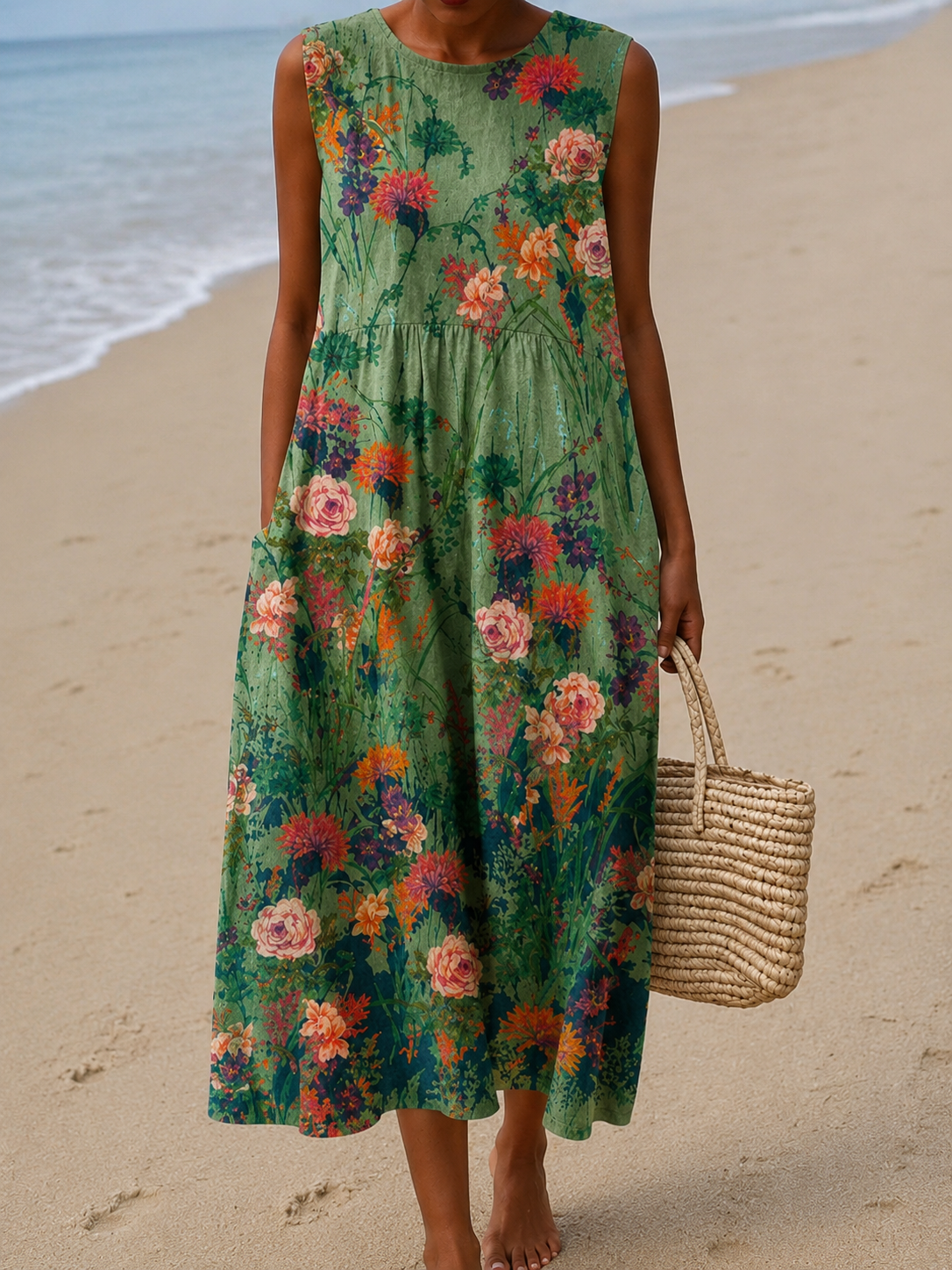 Savannah | Abito Midi Casual Senza Maniche