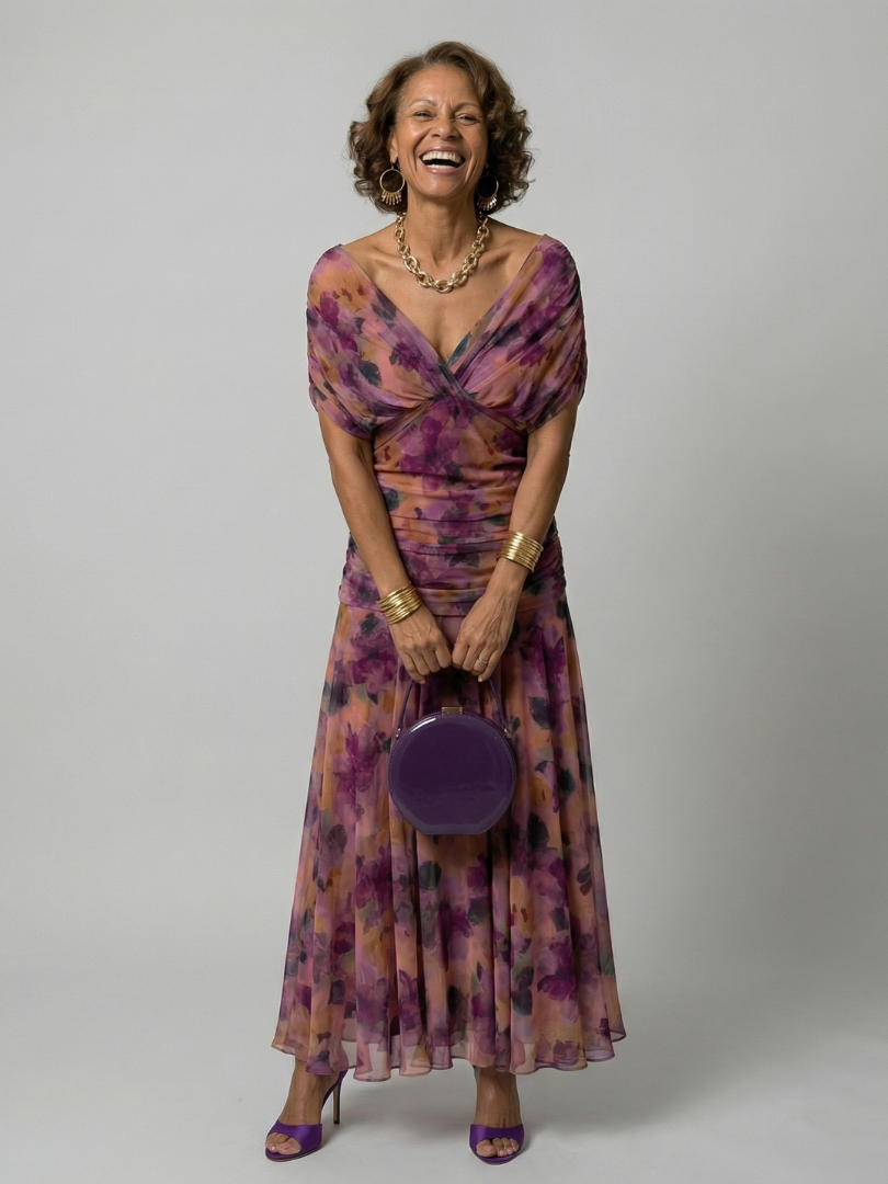 Calen | Abiti Midi Fluidi Off-Shoulder